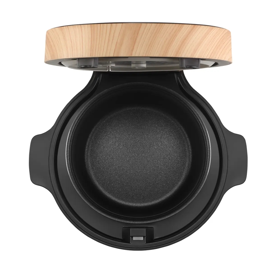 Concept RE4040 - Digitálny ryžovar 2v1 450 W/230 V 2 l čierny/drevený dekor