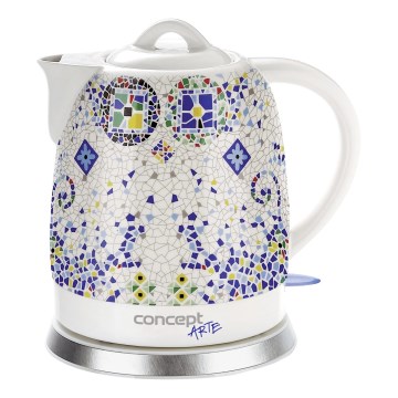 Concept RK0020 - Rýchlovarná kanvica 1,5 l 1350W/230V pestrofarebná/keramika