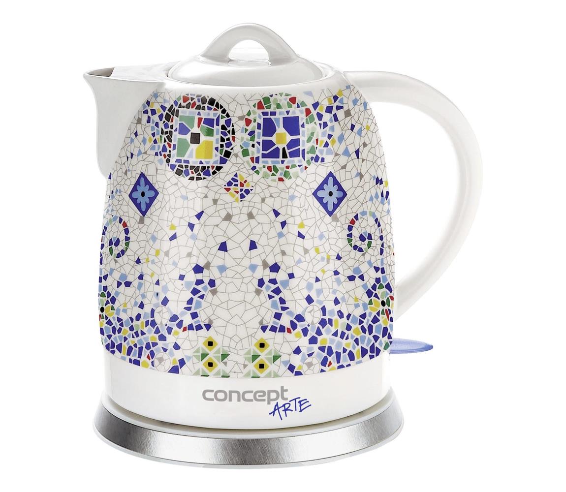 Concept RK0020 - Rýchlovarná kanvica 1,5 l 1350W/230V pestrofarebná/keramika rk0020