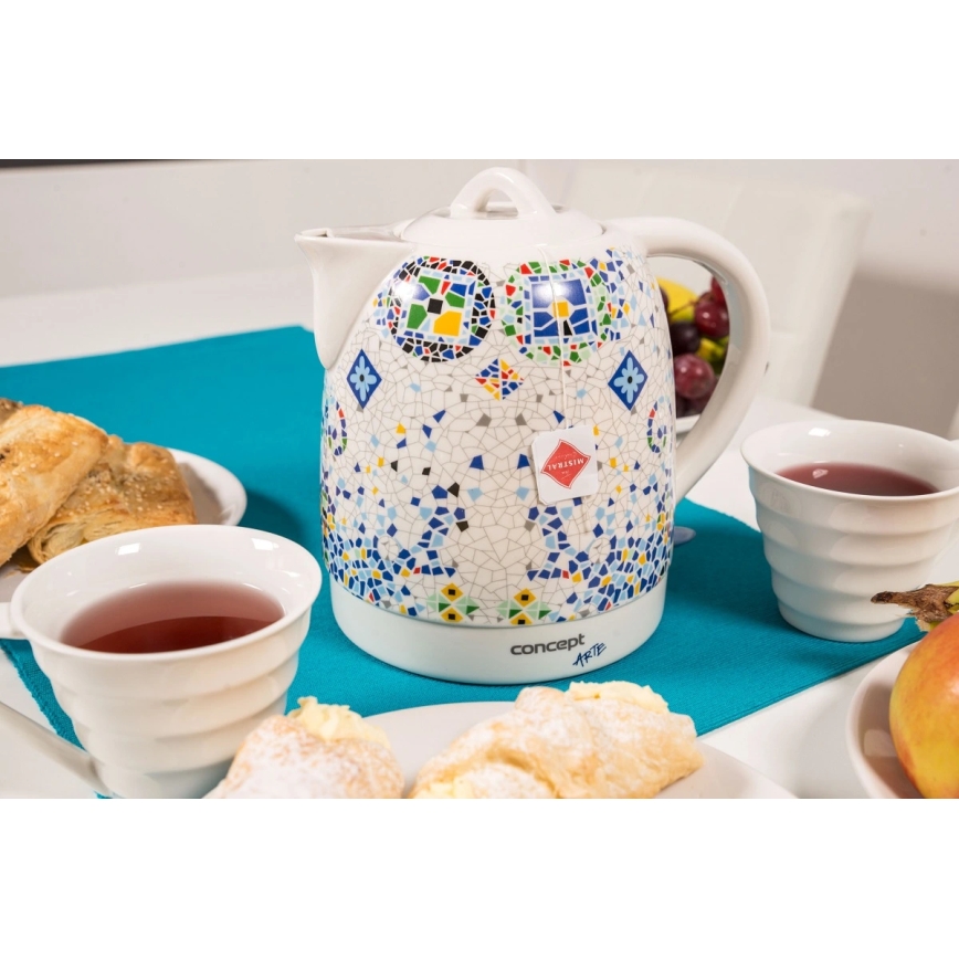 Concept RK0020 - Rýchlovarná kanvica 1,5 l 1350W/230V pestrofarebná/keramika
