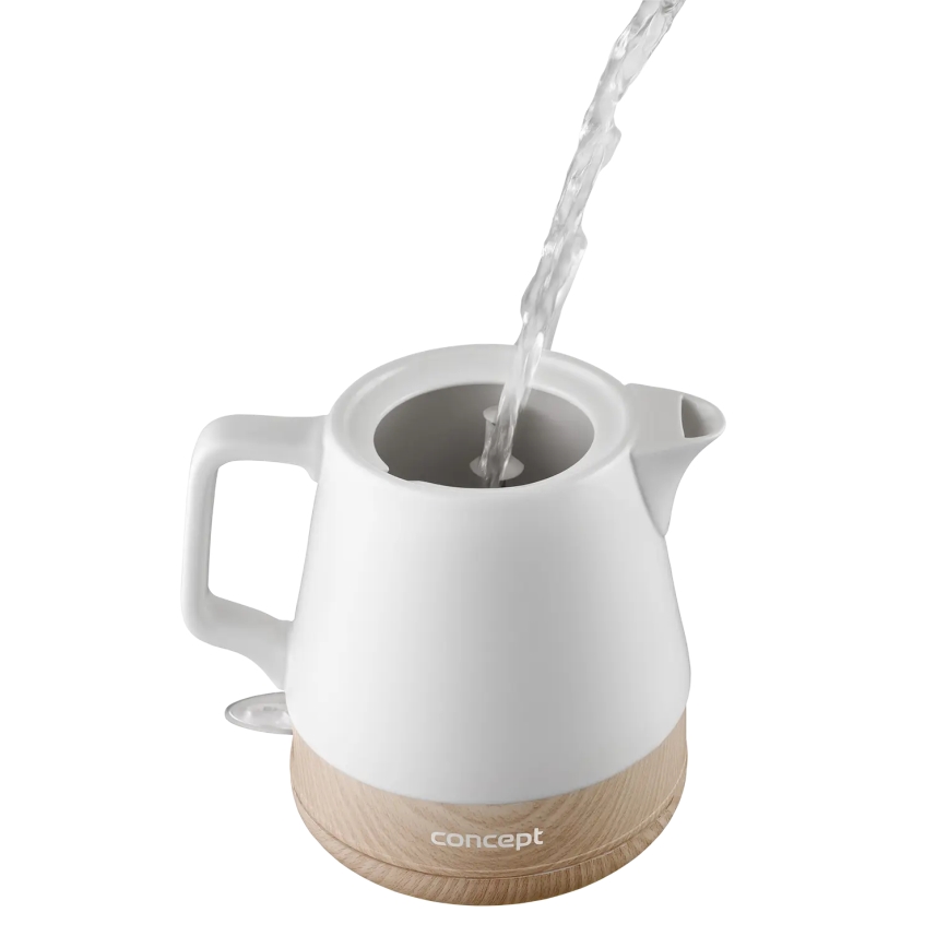 Concept RK0060 - Rýchlovarná kanvica 1 l 1000W/230V biela/keramika