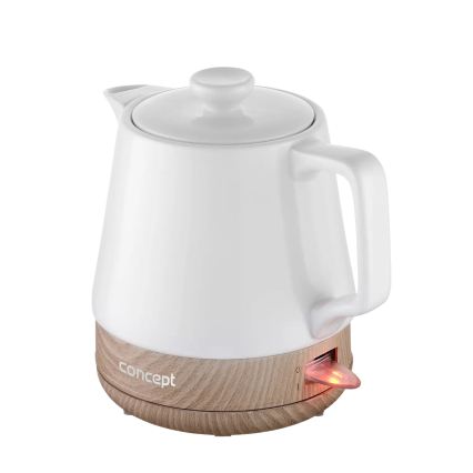 Concept RK0060 - Rýchlovarná kanvica 1 l 1000W/230V biela/keramika