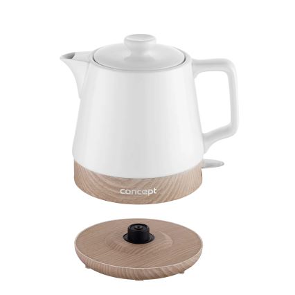 Concept RK0060 - Rýchlovarná kanvica 1 l 1000W/230V biela/keramika