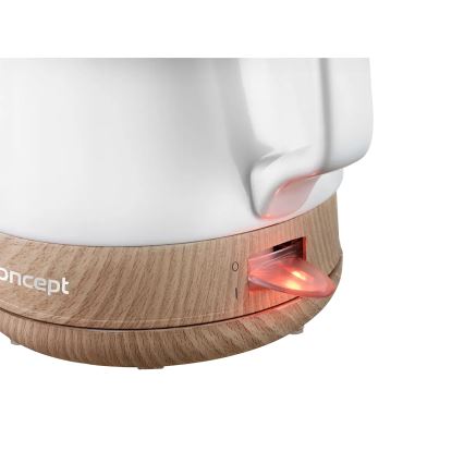 Concept RK0060 - Rýchlovarná kanvica 1 l 1000W/230V biela/keramika