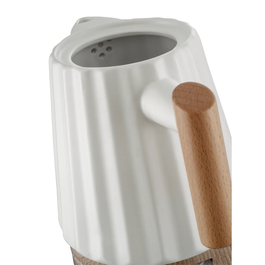Concept RK0090 - Rýchlovarná kanvica 1,5 l 1500W/230V biela/drevený dekor/keramika