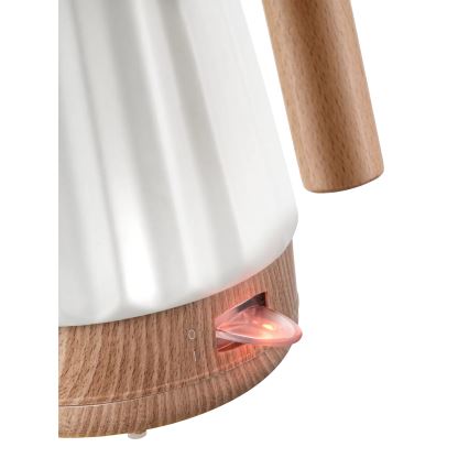 Concept RK0090 - Rýchlovarná kanvica 1,5 l 1500W/230V biela/drevený dekor/keramika