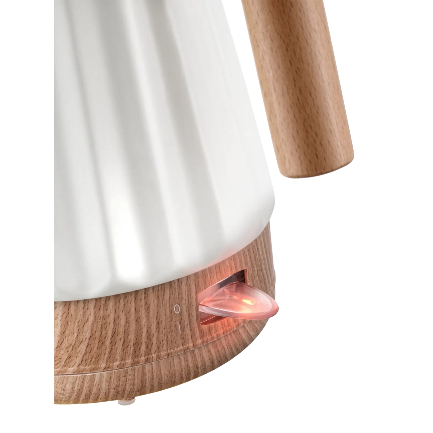 Concept RK0090 - Rýchlovarná kanvica 1,5 l 1500W/230V biela/drevený dekor/keramika