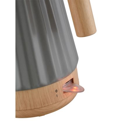 Concept RK0092 - Rýchlovarná kanvica 1,5 l 1500W/230V tmavošedá/drevený dekor/keramika