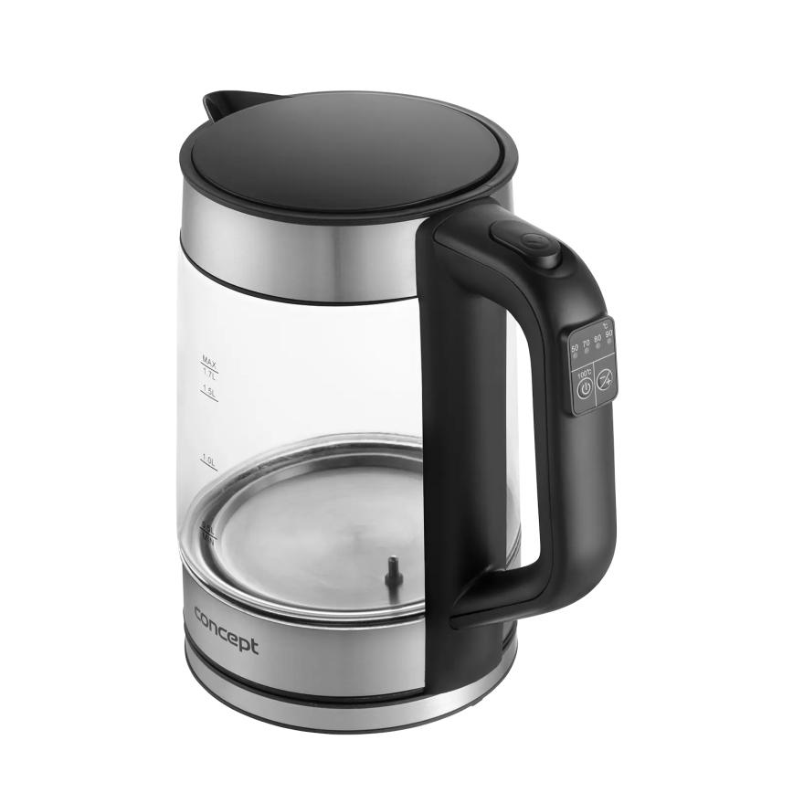Concept RK4067 - Rýchlovarná kanvica s reguláciou teploty 1,7 l 2200W/230V nerezová