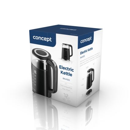 Concept RK4100 - Rýchlovarná kanvica s reguláciou teploty 1,7 l 2200W/230V čierna