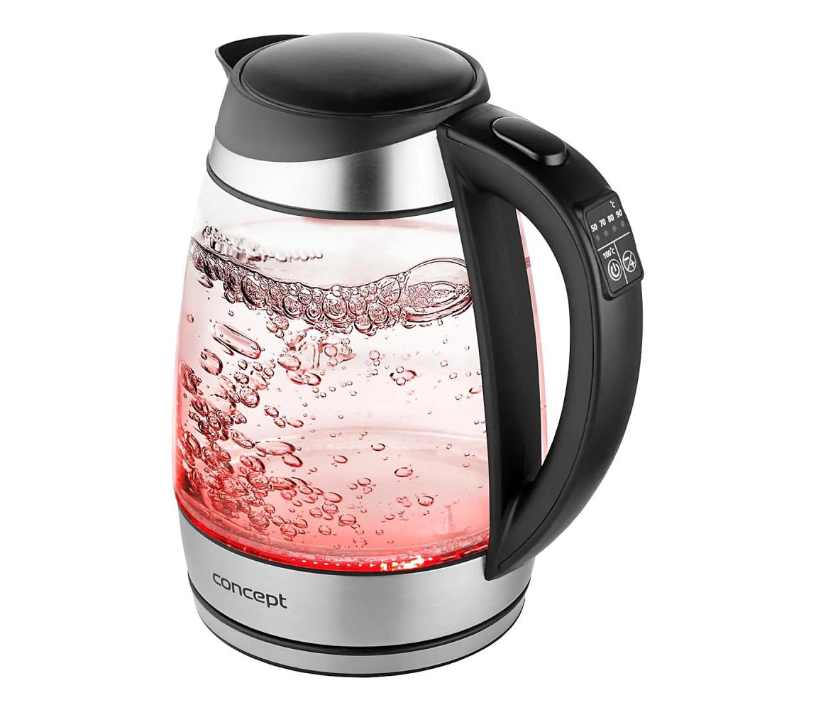 Concept RK4120 - Rýchlovarná kanvica s reguláciou teploty, 1,7 l, 2200 W/230 V, nerezové prevedenie rk4120