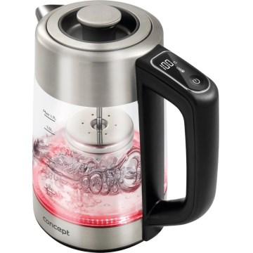 Concept RK4190 - Rýchlovarná kanvica s reguláciou teploty a filtrom, 1,7 l, 2200 W/230 V, nerezové prevedenie