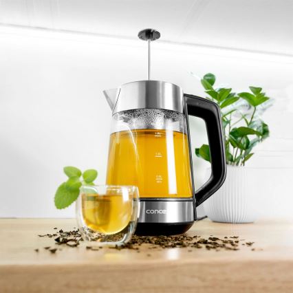 Concept RK4190 - Rýchlovarná kanvica s reguláciou teploty a filtrom, 1,7 l, 2200 W/230 V, nerezové prevedenie