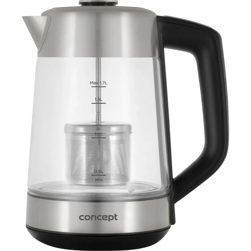 Concept RK4190 - Rýchlovarná kanvica s reguláciou teploty a filtrom, 1,7 l, 2200 W/230 V, nerezové prevedenie