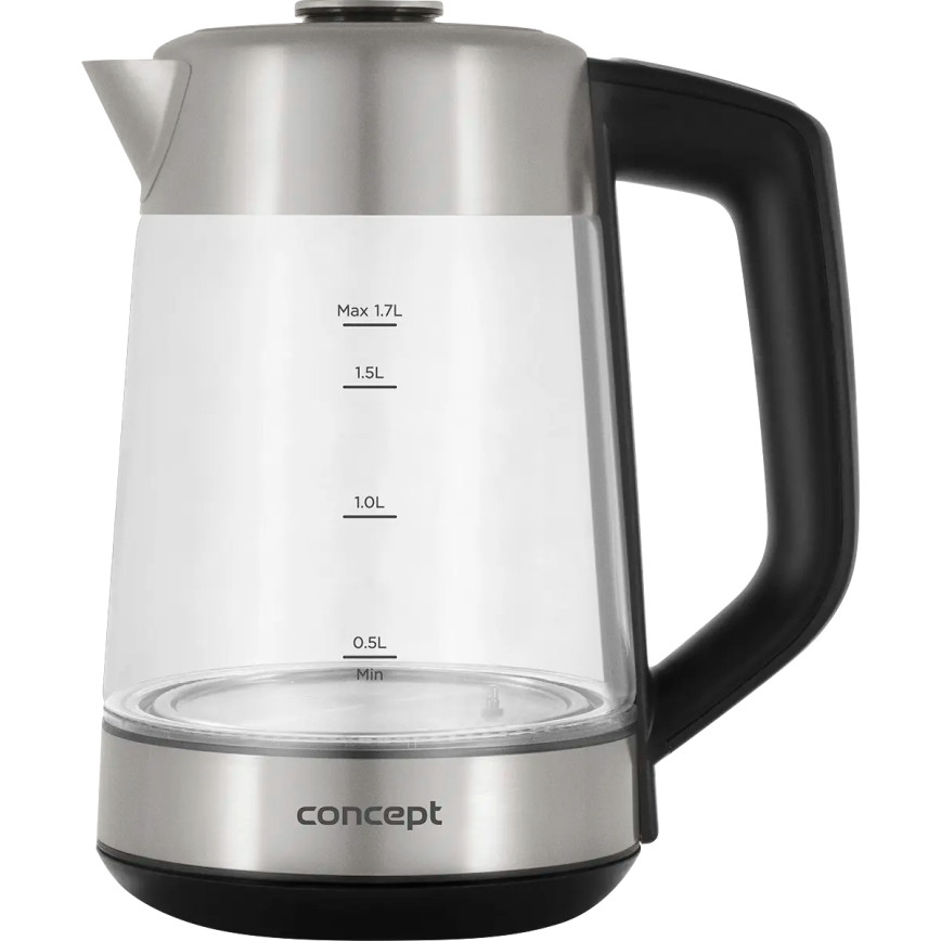 Concept RK4190 - Rýchlovarná kanvica s reguláciou teploty a filtrom, 1,7 l, 2200 W/230 V, nerezové prevedenie