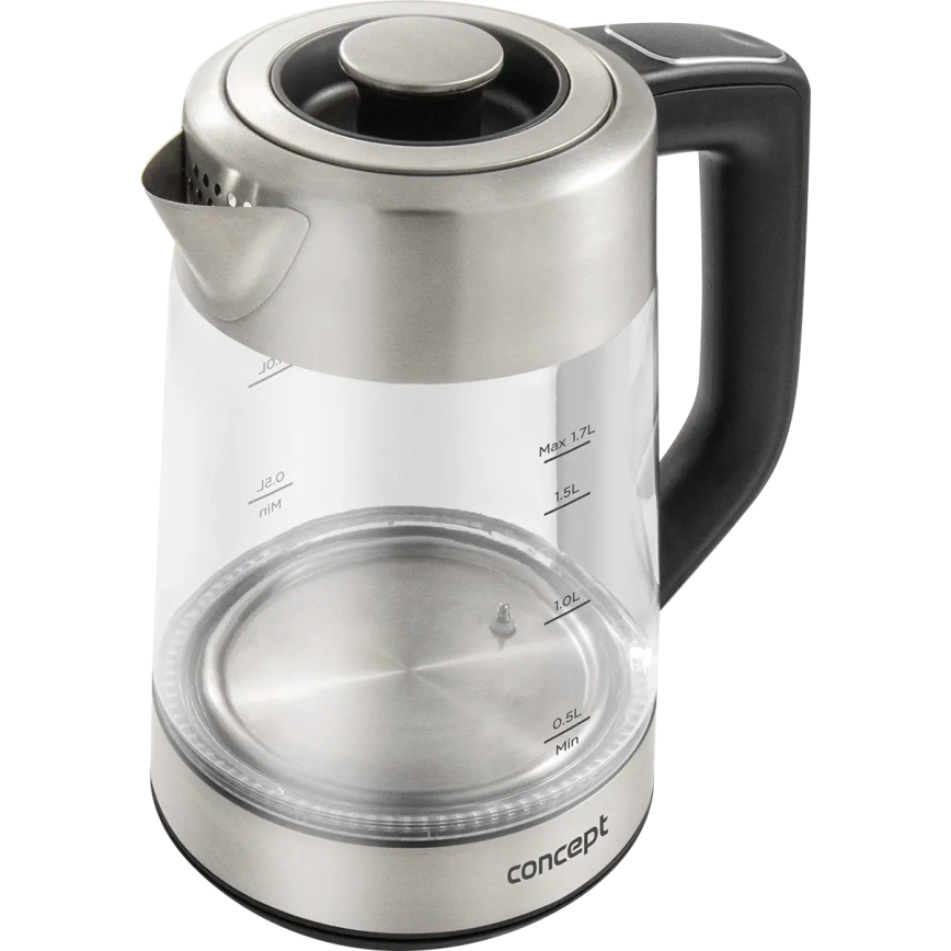 Concept RK4190 - Rýchlovarná kanvica s reguláciou teploty a filtrom, 1,7 l, 2200 W/230 V, nerezové prevedenie
