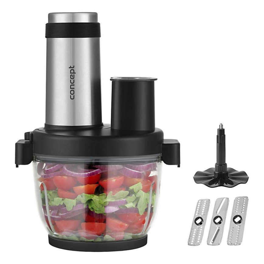 Concept RM3300 - Kuchynský robot so strúhadlom 1000W/230V čierna/nerez