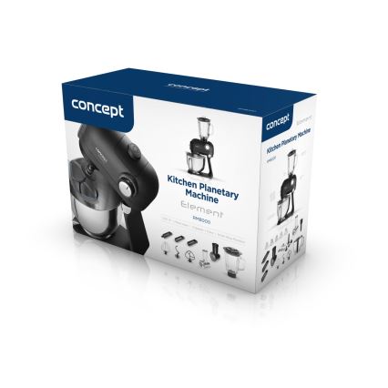 Concept RM8000 - Kuchynský robot s nerezovou misou 1200W/230V čierna