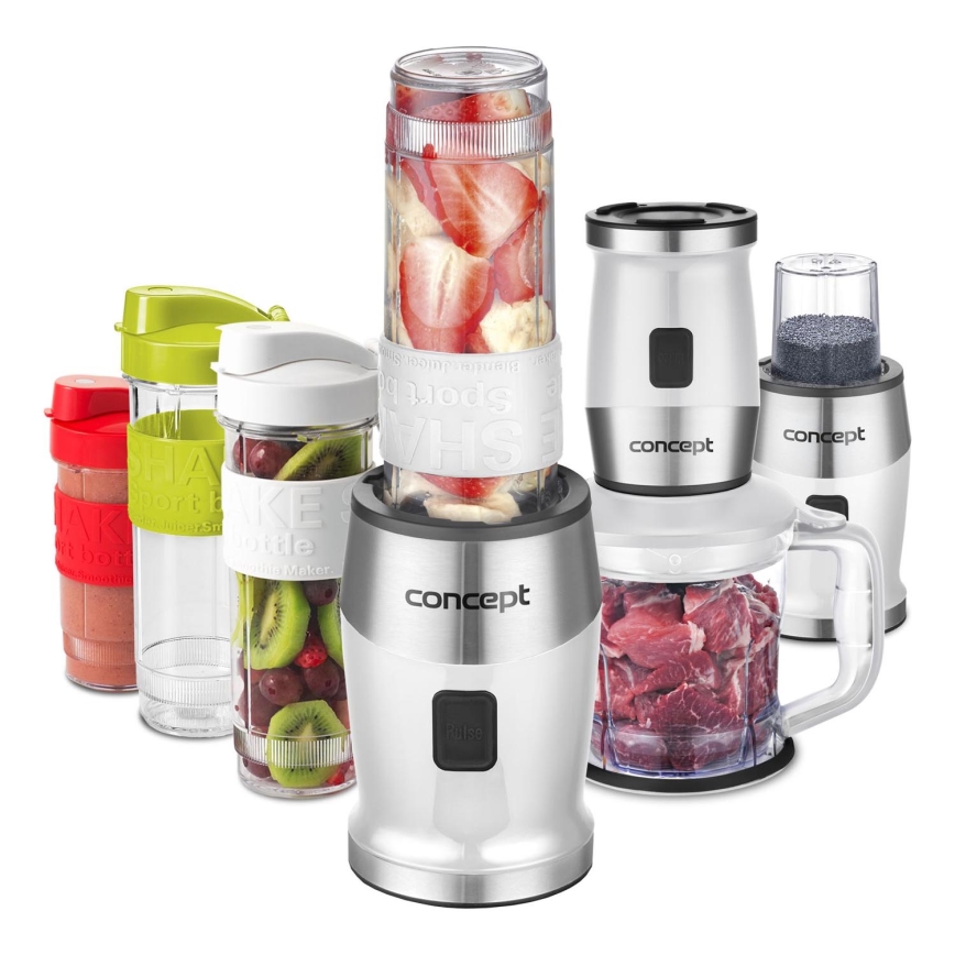 Concept SM3391 - Smoothie mixér s príslušenstvom 700W/230V biela