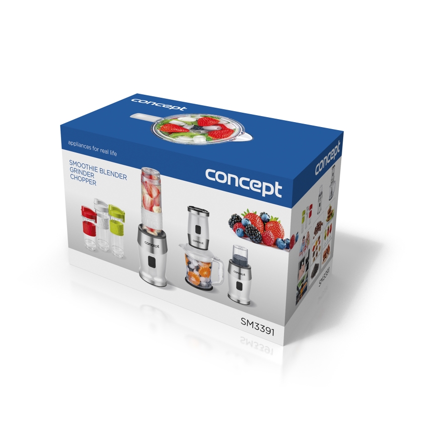 Concept SM3391 - Smoothie mixér s príslušenstvom 700W/230V biela