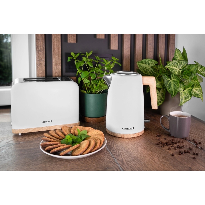 Concept TE2015 - Hriankovač s dvoma otvormi 930W/230V biely