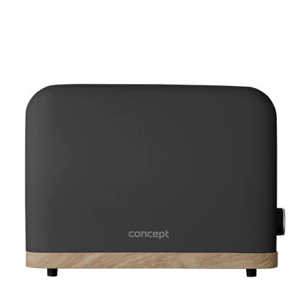 Concept TE2016 - Hriankovač s dvoma štrbinami a roštom na ohrievanie 930W/230V čierna