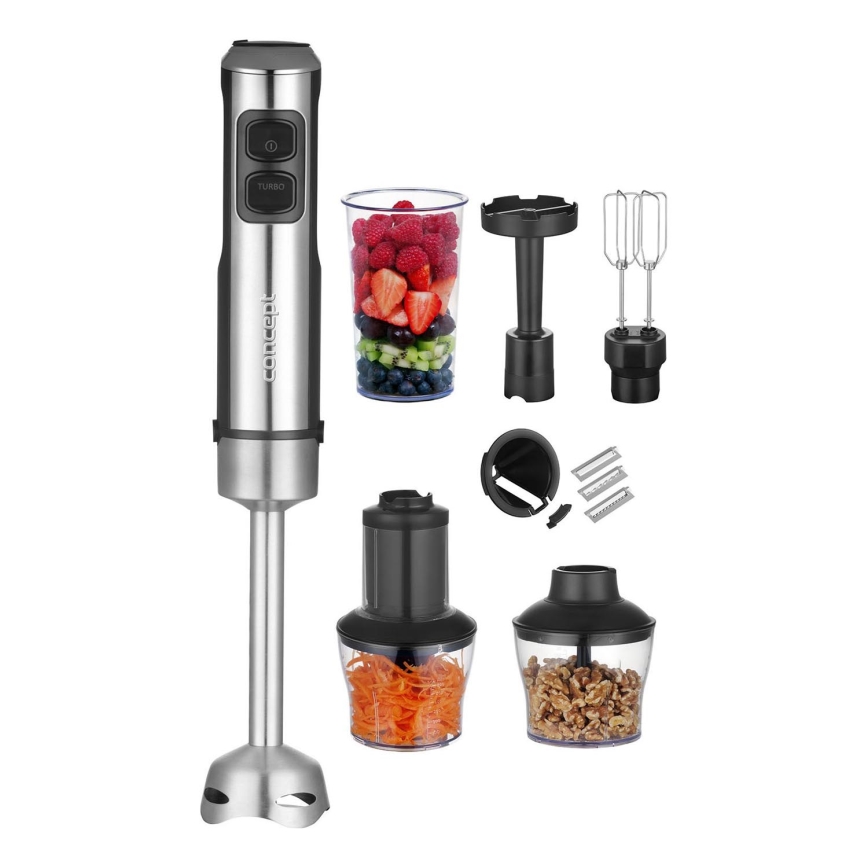 Concept TM5510 - Tyčový mixér s príslušenstvom 1500W/230V čierna/nerez