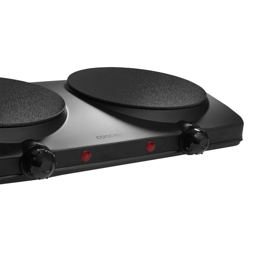Concept VE3060 - Dvojplatničkový varič 2500W/230V čierny