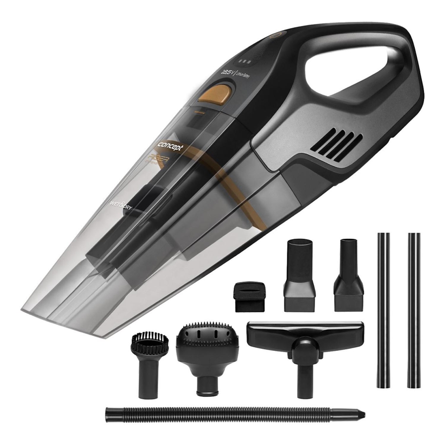 Concept VP4353 - Ručný vysávač WET & DRY RISER EXTENSION 110W/18,5V 2200 mAh čierna