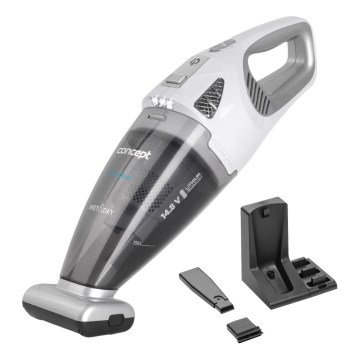 Concept VP4370 - Ručný vysávač WET & DRY PERFECT CLEAN 90W/14,8V 2200 mAh biela