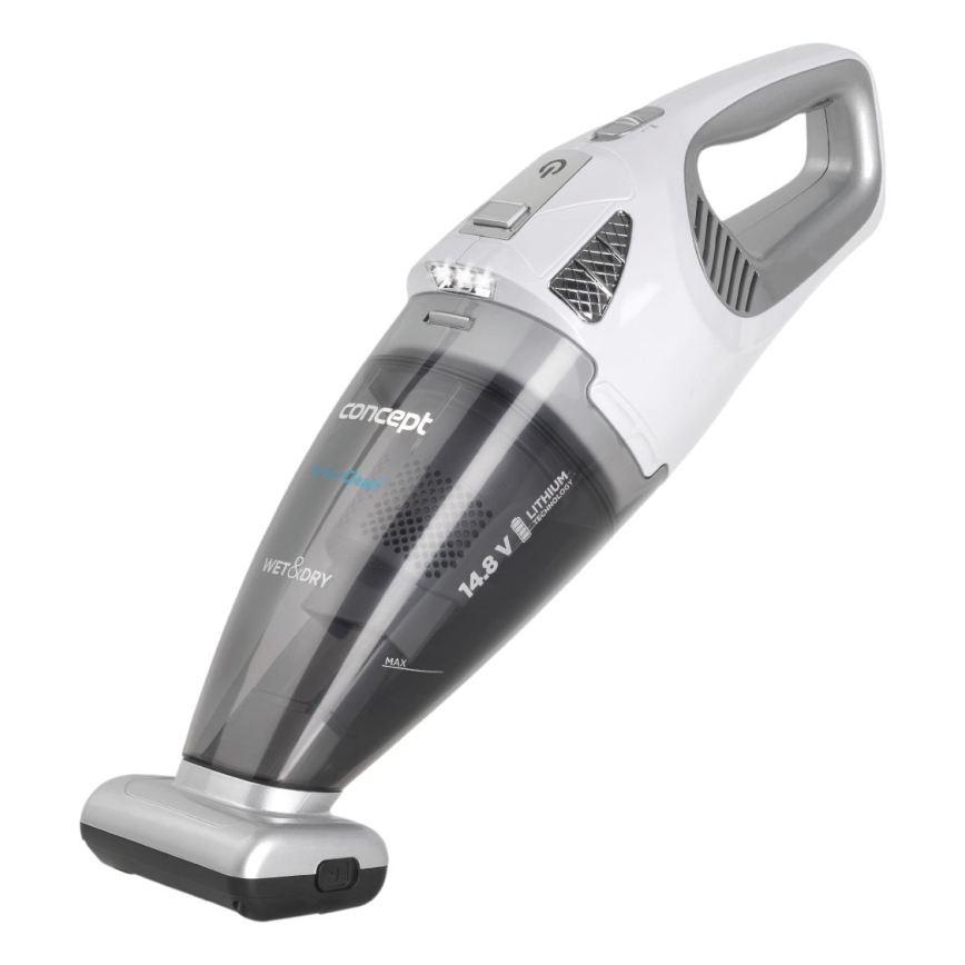 Concept VP4370 - Ručný vysávač WET & DRY PERFECT CLEAN 90W/14,8V 2200 mAh biela