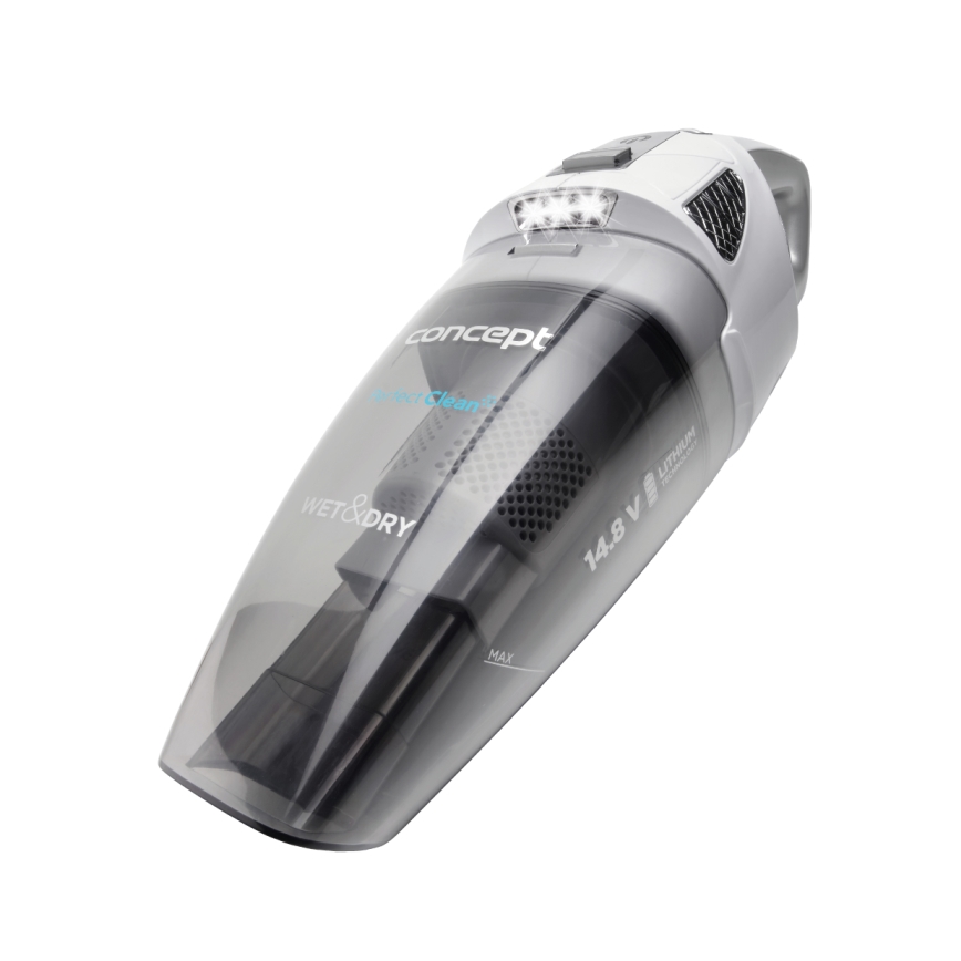 Concept VP4370 - Ručný vysávač WET & DRY PERFECT CLEAN 90W/14,8V 2200 mAh biela