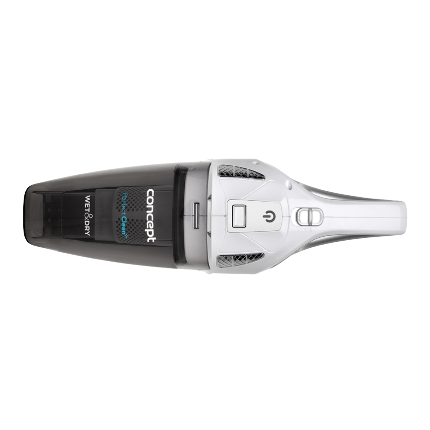 Concept VP4370 - Ručný vysávač WET & DRY PERFECT CLEAN 90W/14,8V 2200 mAh biela