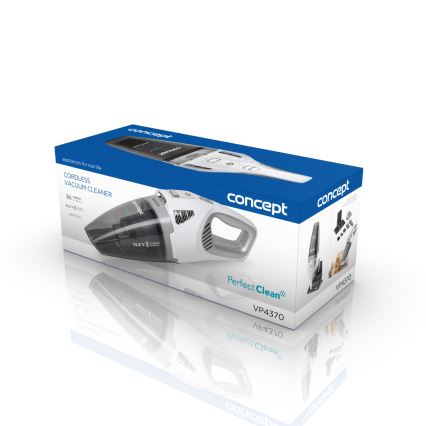 Concept VP4370 - Ručný vysávač WET & DRY PERFECT CLEAN 90W/14,8V 2200 mAh biela