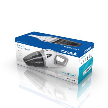 Concept VP4370 - Ručný vysávač WET & DRY PERFECT CLEAN 90W/14,8V 2200 mAh biela