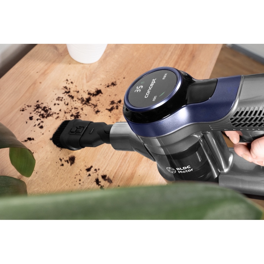 Concept VP6040 - Tyčový ručný vysávač 2v1 ICONIC ANIMAL TELESCOPE 200W/22,2V 2200 mAh modrá