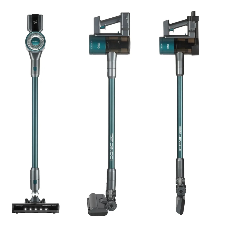 Concept VP6045 - Tyčový ručný vysávač 2v1 ICONIC SUCTION PRO 450W/29,6V 2500 mAh modrá