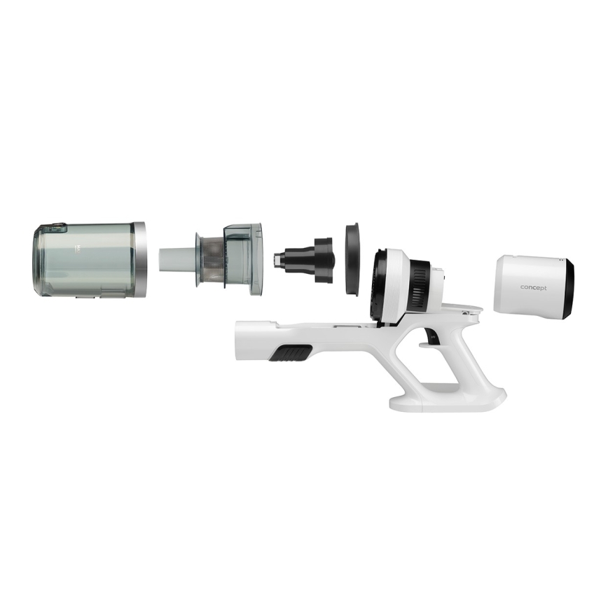 Concept VP6125 - tyčový a ručný vysávač 2 v 1 ICONIC Comfort Telescope, 400 W / 29,6 V, 2000 mAh, biely