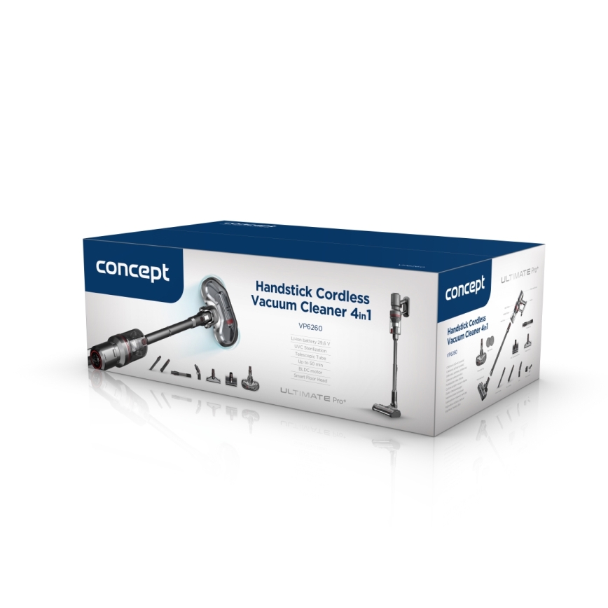 Concept VP6260 - Tyčový vysávač 4v1 ULTIMATE PRO+ 500W/29,6V 2200 mAh čierny