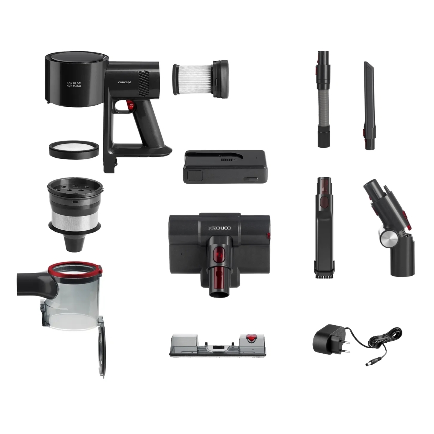 Concept VP6300 - Tyčový vysávač 5 v 1 ULTIMATE COMPLETE PRO 500 W / 25,9 V 2500 mAh čierny