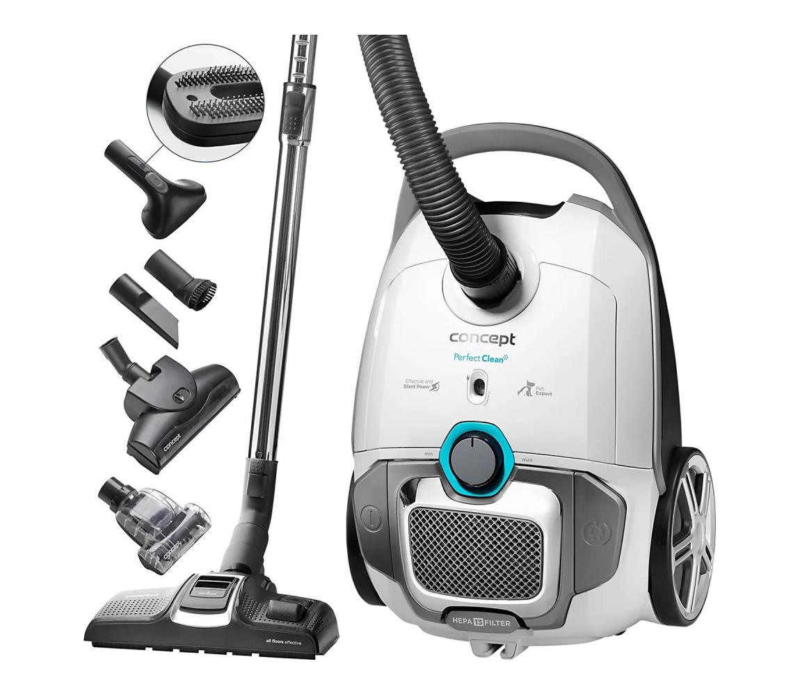 Concept VP8291 - Vrecový vysávač PERFECT CLEAN PET EXPERT 700W/230V biela vp8291