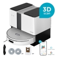 Concept VR4050 - Inteligentný robotický vysávač s mopom 2 v 1 OPTIMUS AQUA PRO LASER 3D 600W/230V 5200 mAh Wi-Fi biela