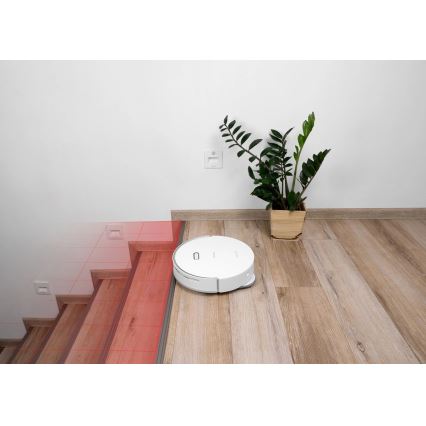 Concept VR4050 - Inteligentný robotický vysávač s mopom 2 v 1 OPTIMUS AQUA PRO LASER 3D 600W/230V 5200 mAh Wi-Fi biela