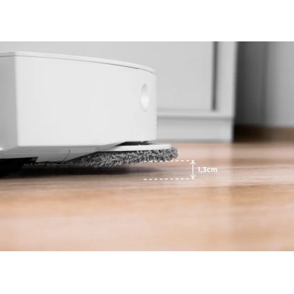 Concept VR4050 - Inteligentný robotický vysávač s mopom 2 v 1 OPTIMUS AQUA PRO LASER 3D 600W/230V 5200 mAh Wi-Fi biela