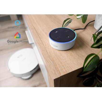 Concept VR4050 - Inteligentný robotický vysávač s mopom 2 v 1 OPTIMUS AQUA PRO LASER 3D 600W/230V 5200 mAh Wi-Fi biela