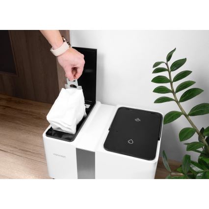 Concept VR4050 - Inteligentný robotický vysávač s mopom 2 v 1 OPTIMUS AQUA PRO LASER 3D 600W/230V 5200 mAh Wi-Fi biela