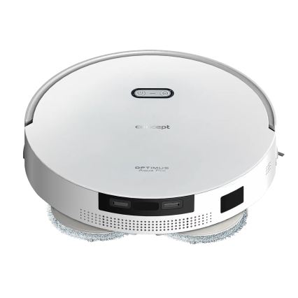 Concept VR4050 - Inteligentný robotický vysávač s mopom 2 v 1 OPTIMUS AQUA PRO LASER 3D 600W/230V 5200 mAh Wi-Fi biela