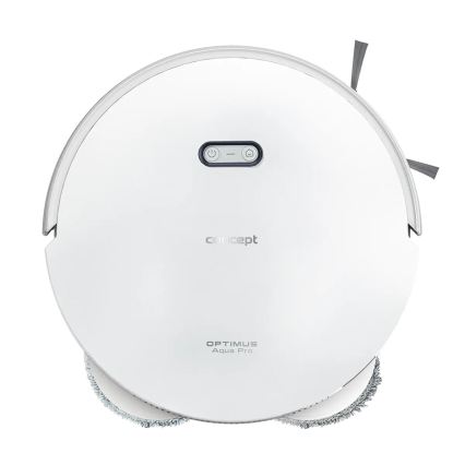Concept VR4050 - Inteligentný robotický vysávač s mopom 2 v 1 OPTIMUS AQUA PRO LASER 3D 600W/230V 5200 mAh Wi-Fi biela