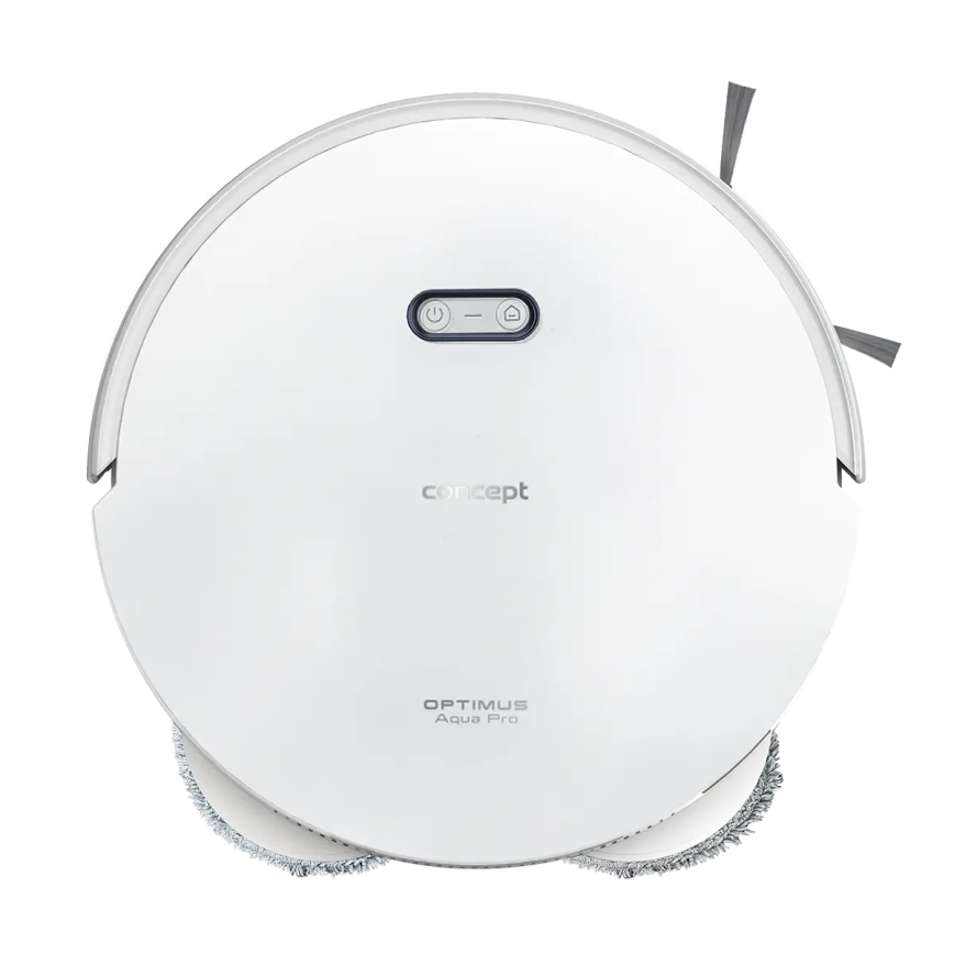 Concept VR4050 - Inteligentný robotický vysávač s mopom 2 v 1 OPTIMUS AQUA PRO LASER 3D 600W/230V 5200 mAh Wi-Fi biela