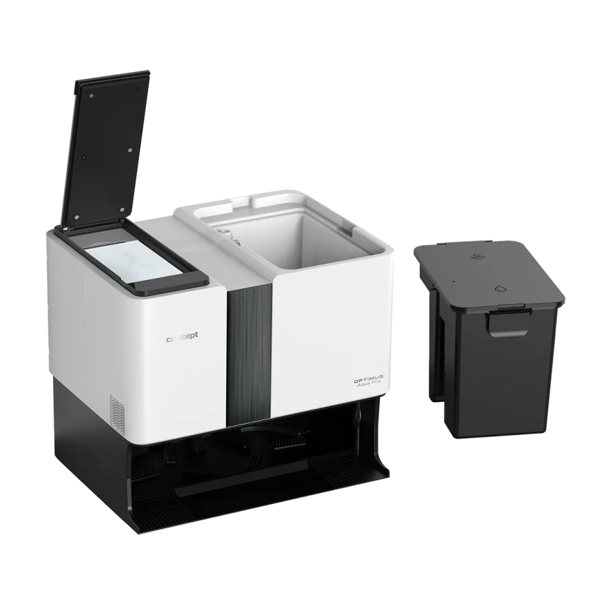 Concept VR4050 - Inteligentný robotický vysávač s mopom 2 v 1 OPTIMUS AQUA PRO LASER 3D 600W/230V 5200 mAh Wi-Fi biela